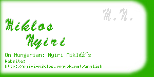 miklos nyiri business card
